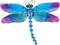 Summer Metal Dragonfly Wall Decor Bathroom Glass Art Iron Sculpture Outdoor Orange Hanging Decoration for Home Bedroom Garden Patio Porch or Fence - Blue